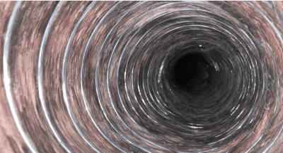 Air duct after cleaning — clean and clear airflow