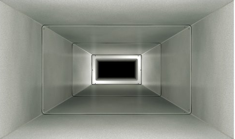 Clean air duct interior after professional cleaning service